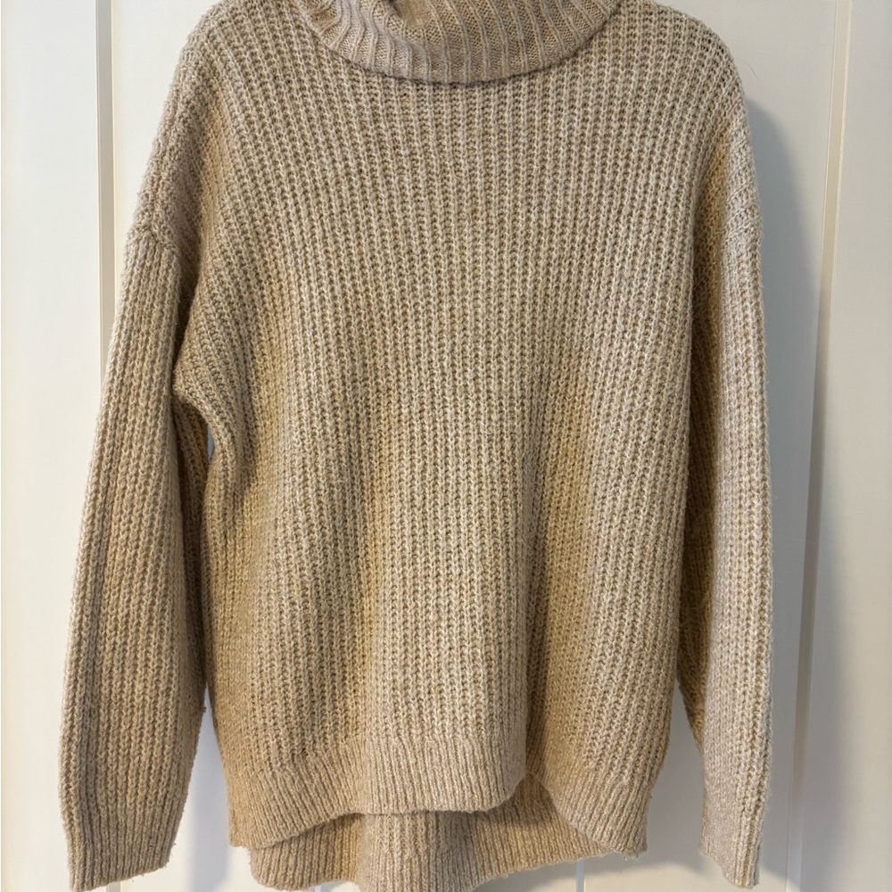 Old Navy Beige Cowl Neck Sweater